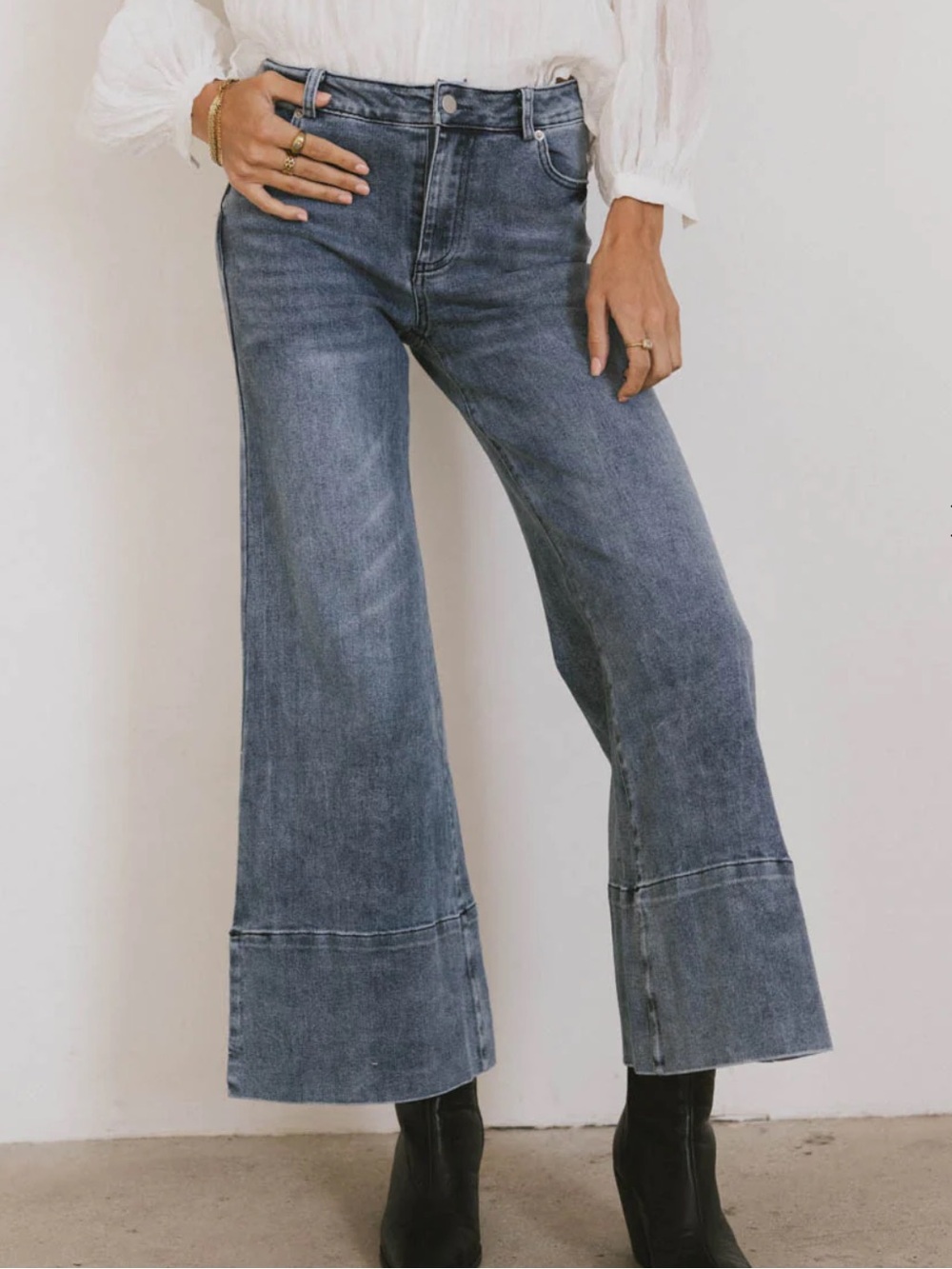 Bohme Hala Wide Leg Jeans size small - Picture 2 of 7